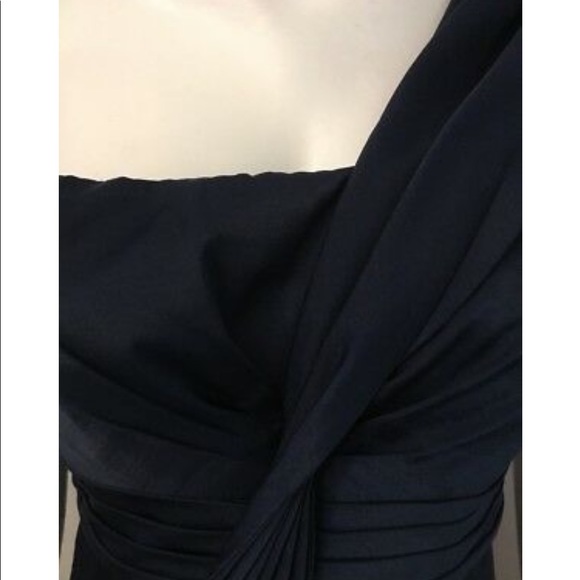 💜BCBG Maxazria One Shoulder Bow Cocktail Dress - Picture 8 of 10